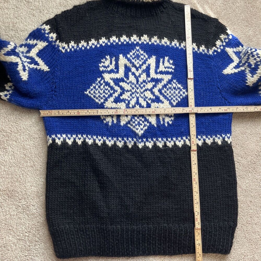 Polo Ralph Lauren Handknit Sweater Mens Large Wool Alpaca Nordic Snowflake - Picture 3 of 4